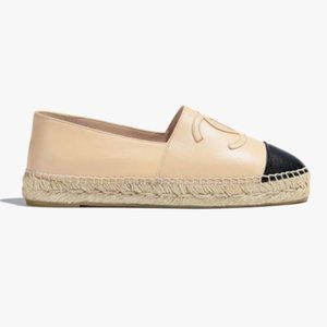 Chanel Lambskin Espadrilles, Size 39